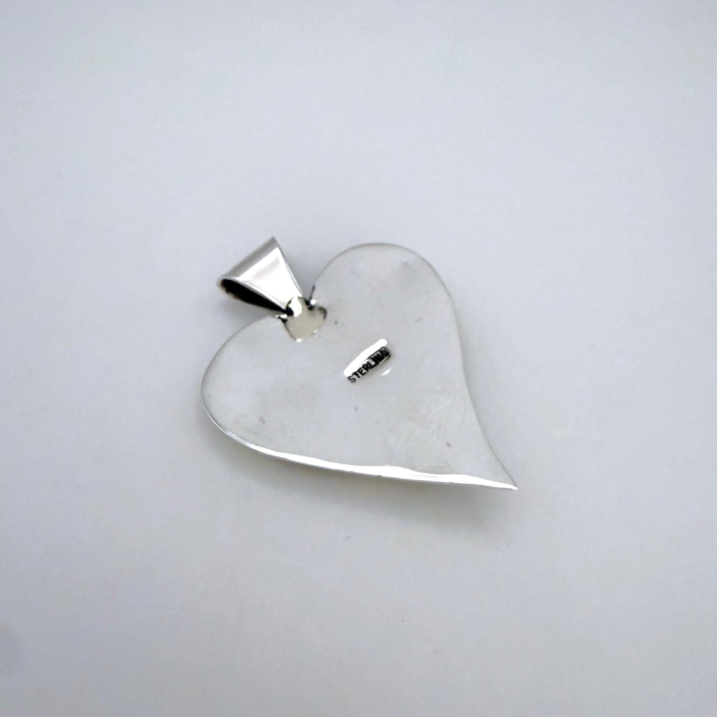 Stamped Heart Pendant