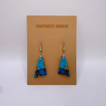Mojave Turquoise Slab Earrings