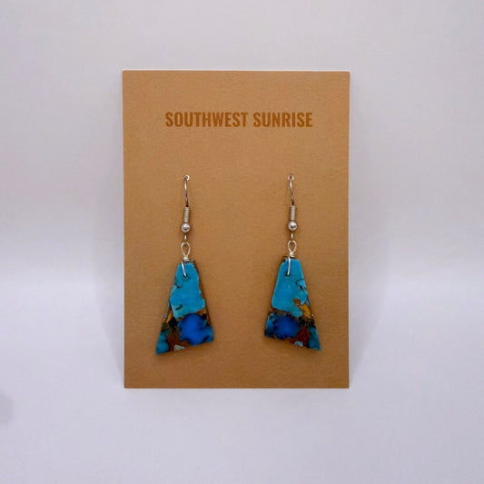 Mojave Turquoise Slab Earrings