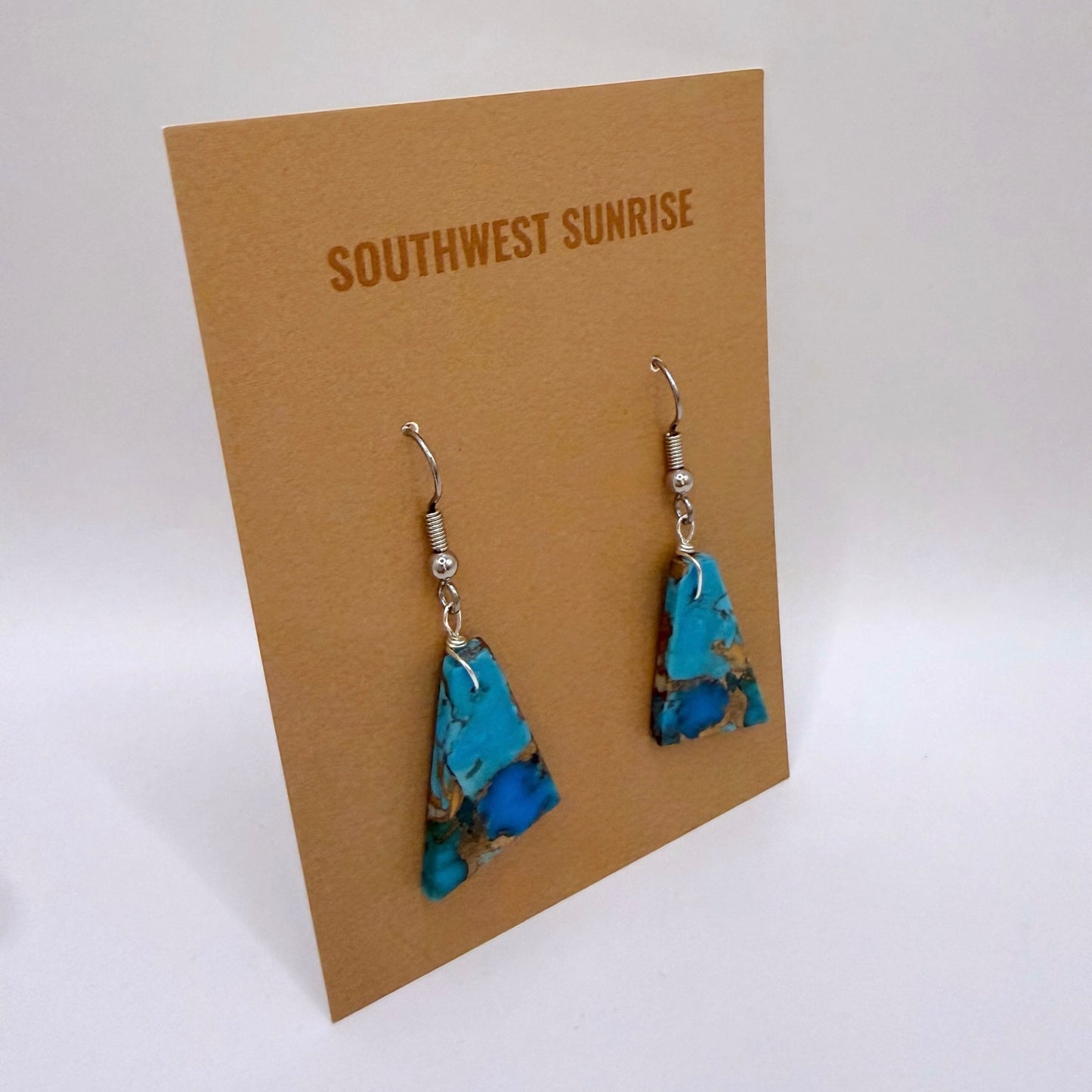 Mojave Turquoise Slab Earrings