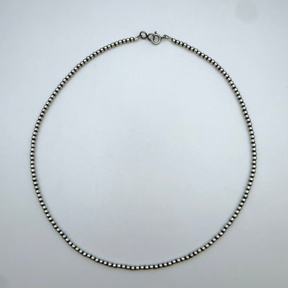Round Navajo Pearls Necklace 3mm - 18"