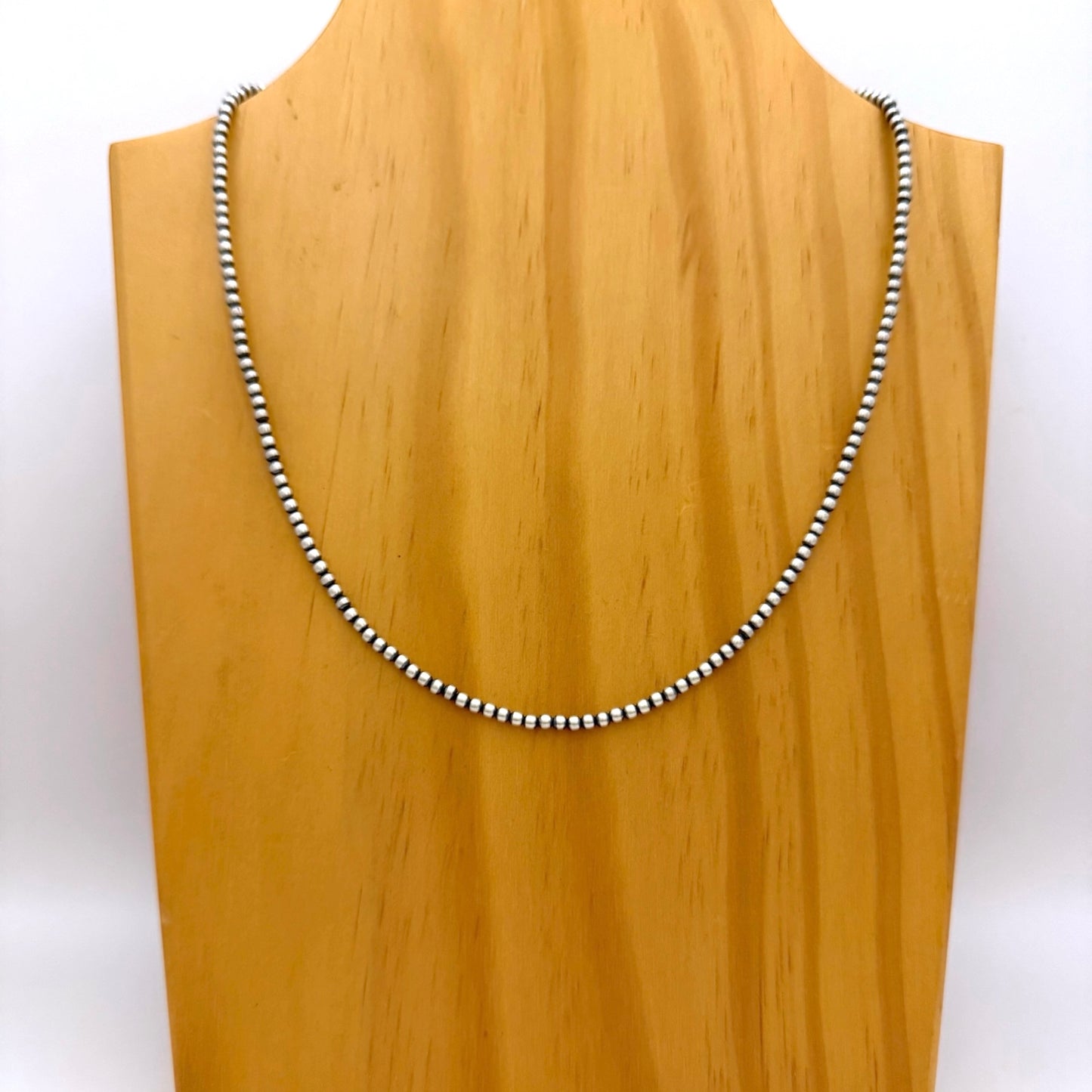 Round Navajo Pearls Necklace 3mm - 20"