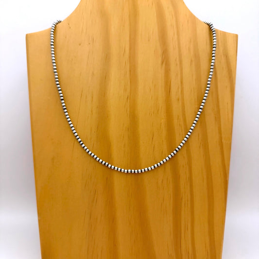 Round Navajo Pearls Necklace 3mm - 20"