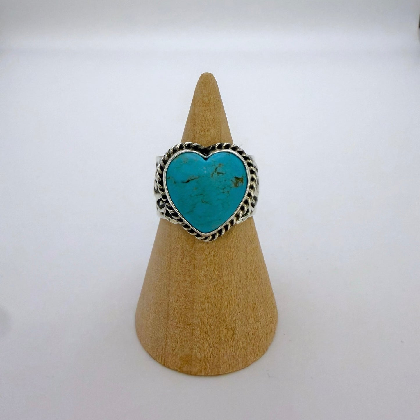 Turquoise Heart Ring By Sunshine Reeves Size 8
