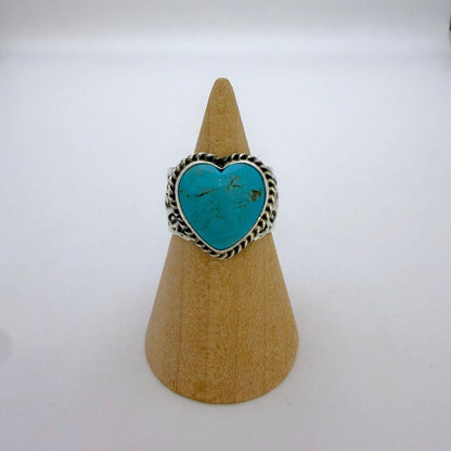 Turquoise Heart Ring By Sunshine Reeves Size 8