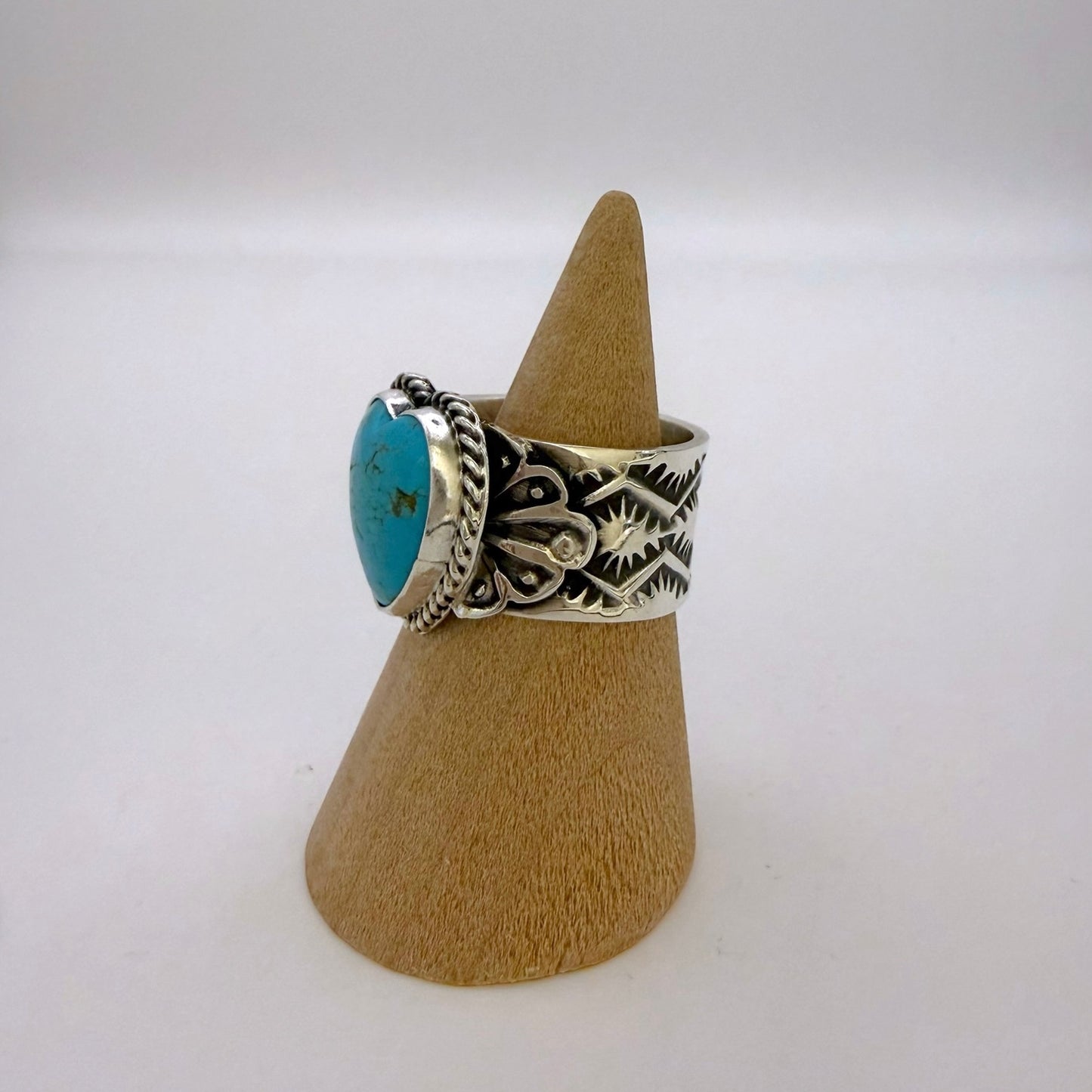 Turquoise Heart Ring By Sunshine Reeves Size 8