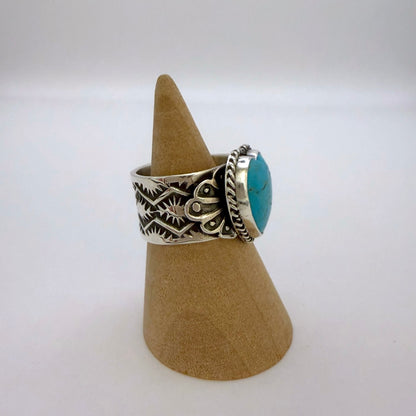 Turquoise Heart Ring By Sunshine Reeves Size 8