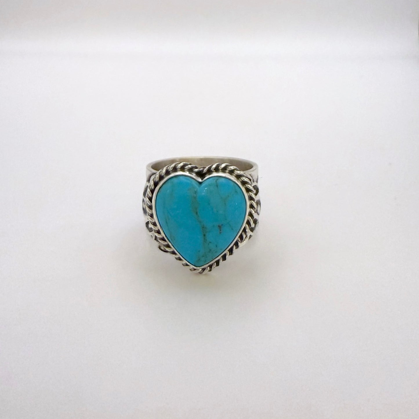 Turquoise Heart Ring By Sunshine Reeves Size 9