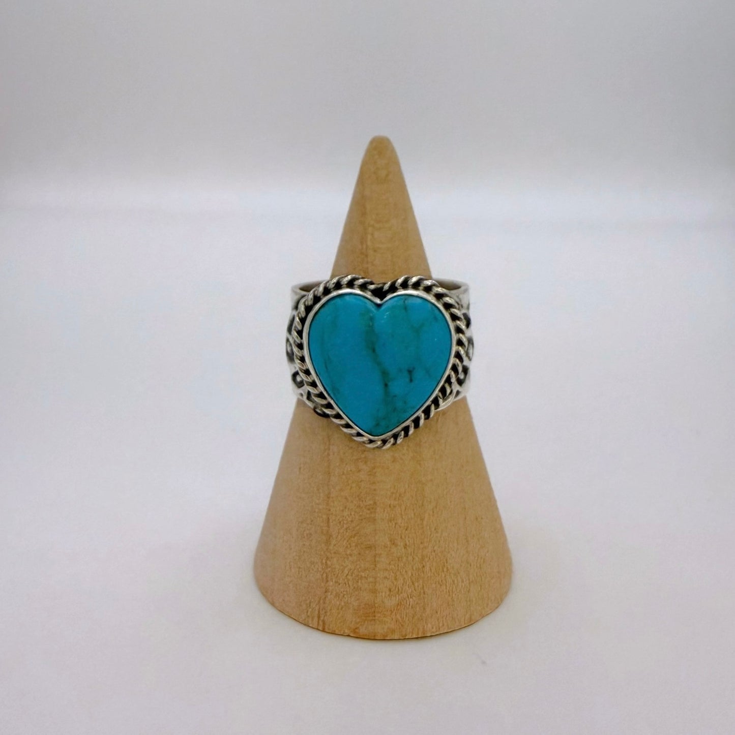 Turquoise Heart Ring By Sunshine Reeves Size 9