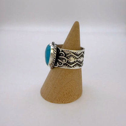 Turquoise Heart Ring By Sunshine Reeves Size 9