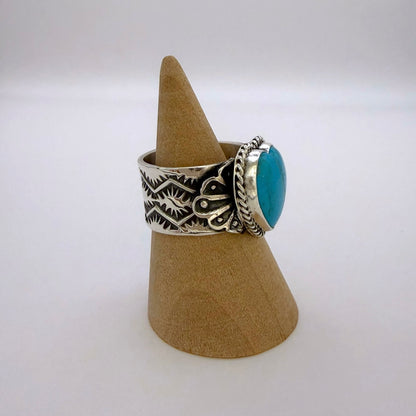 Turquoise Heart Ring By Sunshine Reeves Size 9