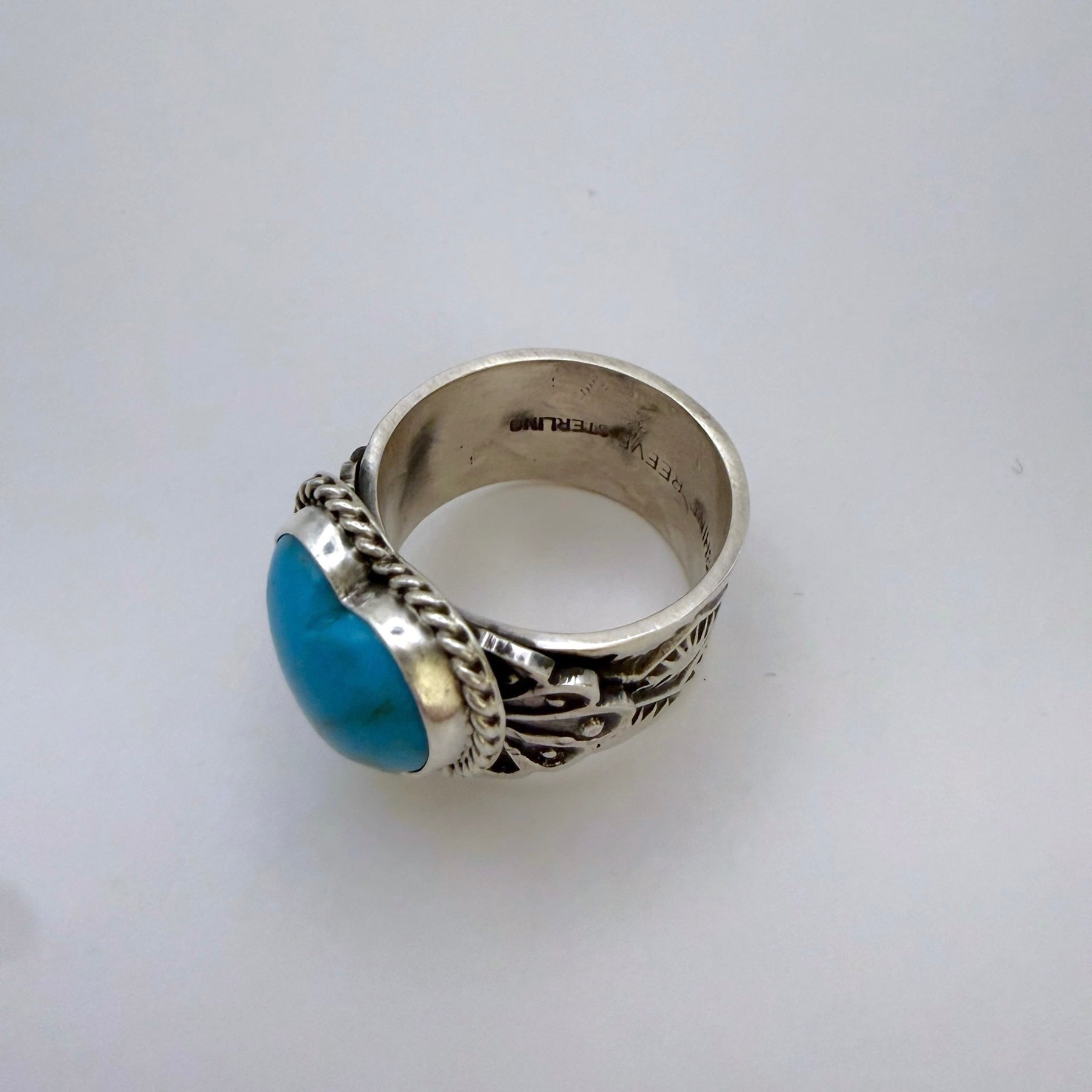 Sunshine Reeves Navajo Turquoise Heart Ring Sterling Silver Size