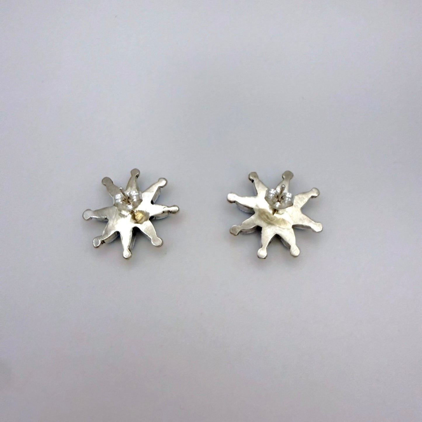 Turquoise Cluster Flower Stud Earrings B