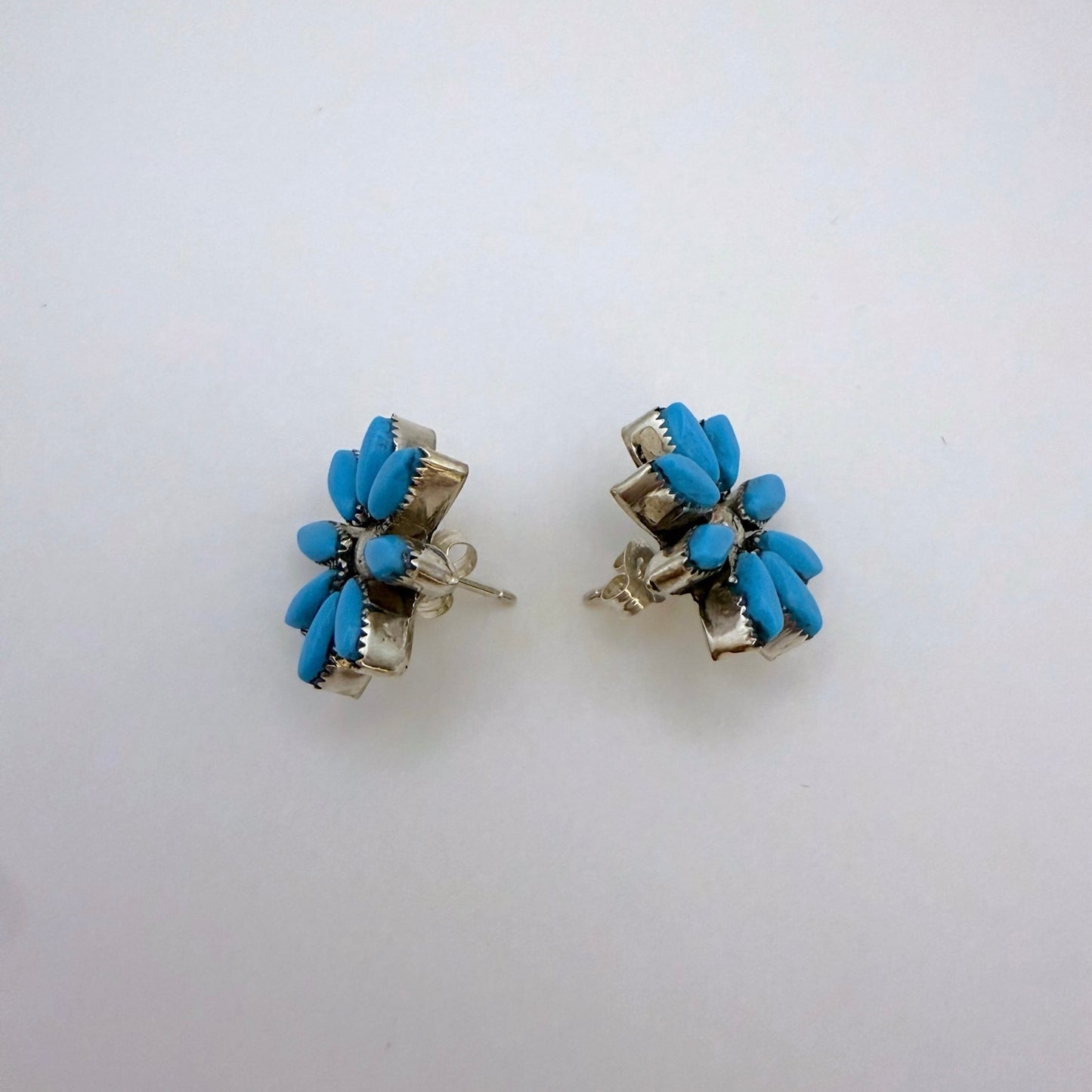 Turquoise Flower Stud Earrings
