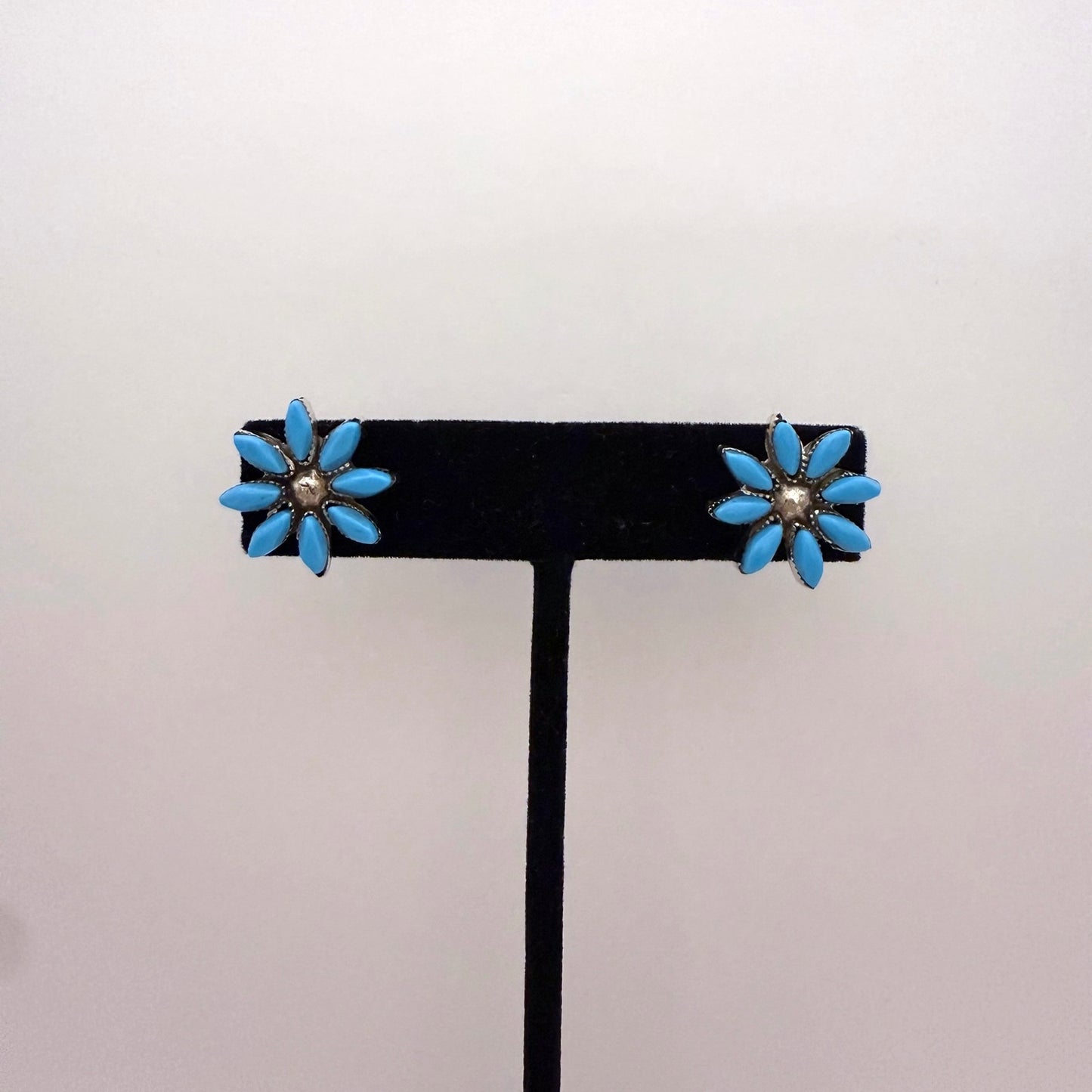 Turquoise Flower Stud Earrings