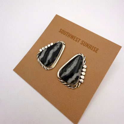 White Buffalo Stud Earrings