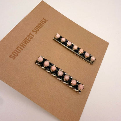 Pink Conch Bar Earrings