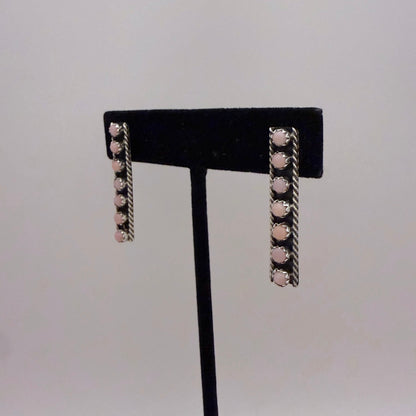 Pink Conch Bar Earrings