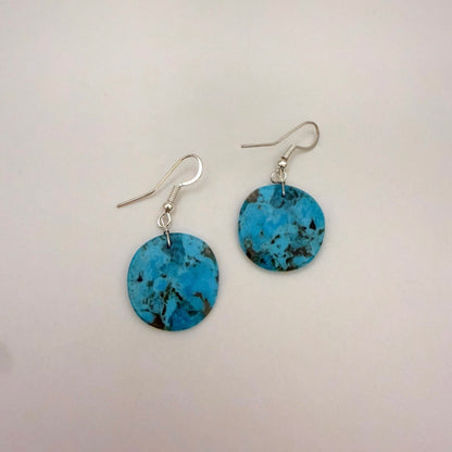Turquoise Slab Earrings A