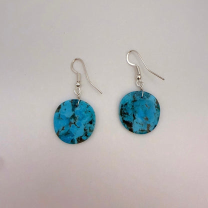 Turquoise Slab Earrings A