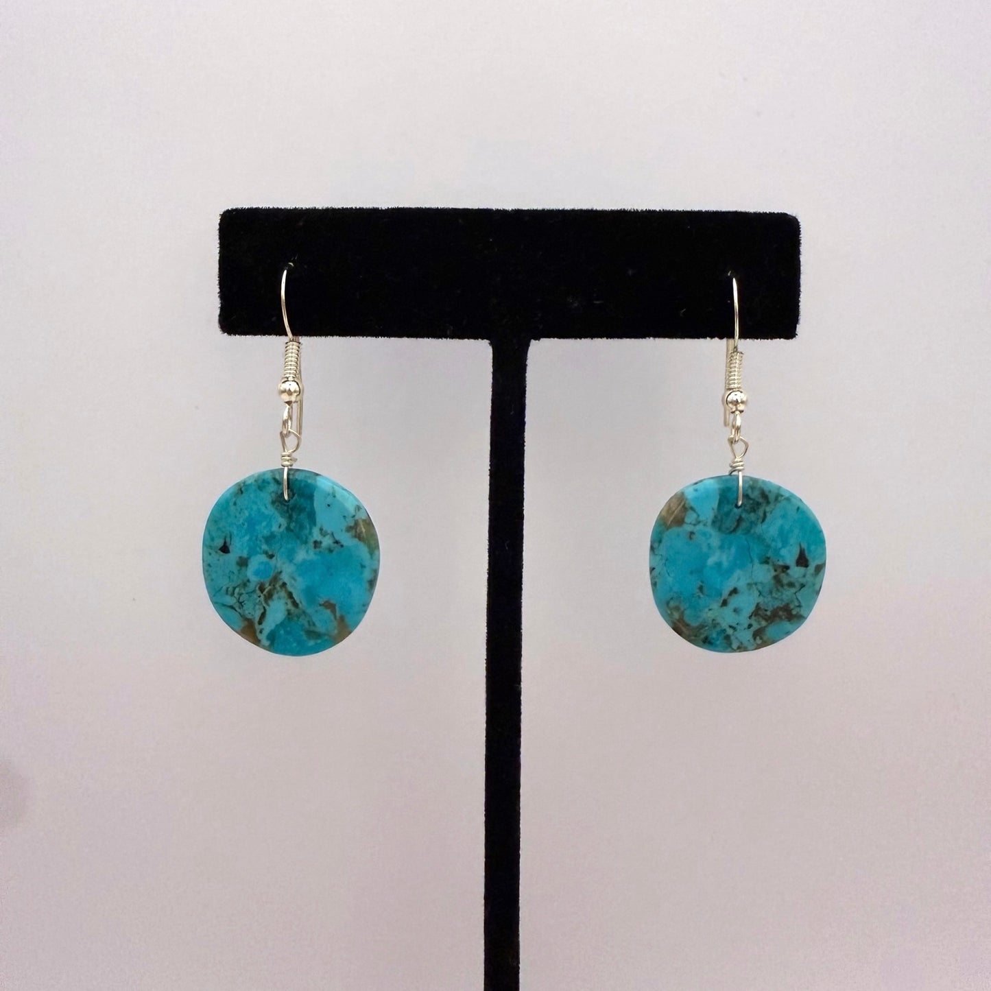 Turquoise Slab Earrings A