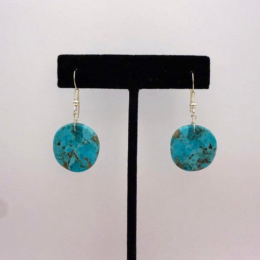 Turquoise Slab Earrings A