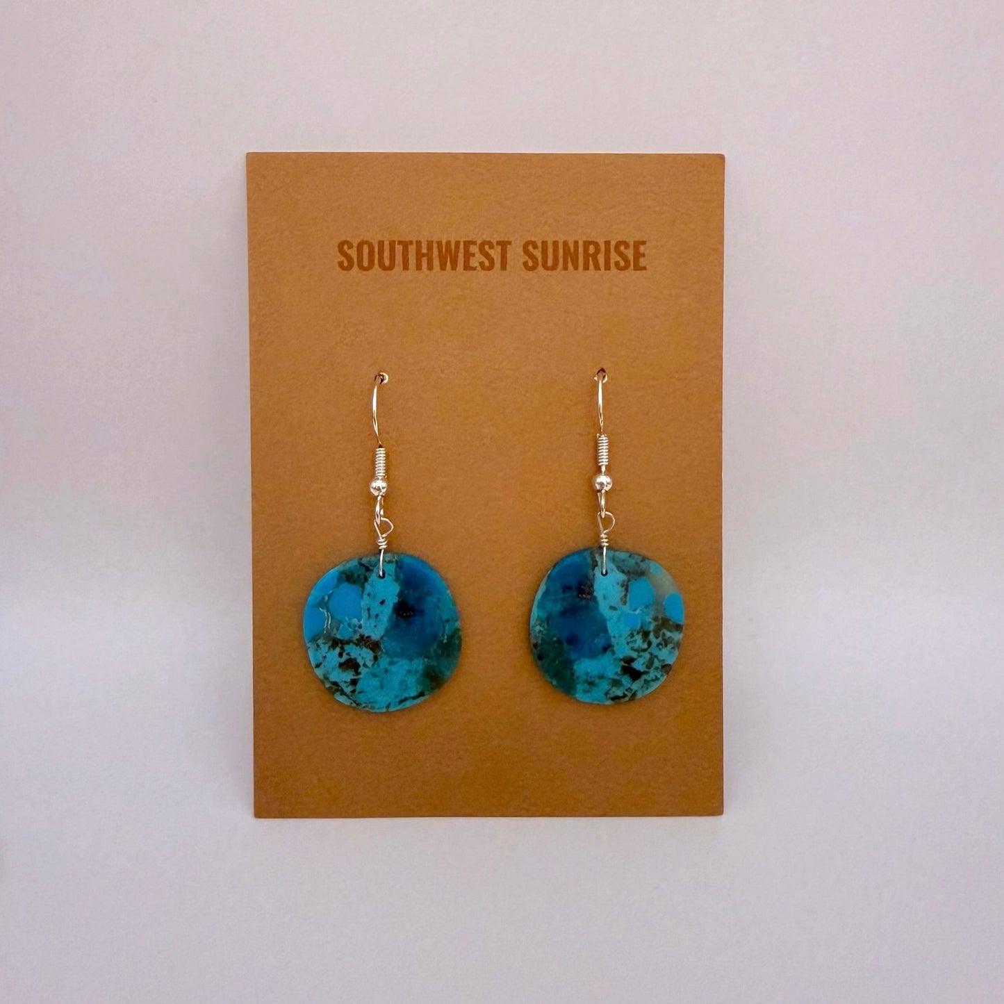 Turquoise Slab Earrings B