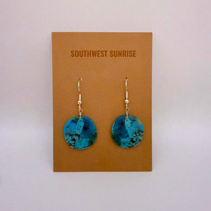 Turquoise Slab Earrings B