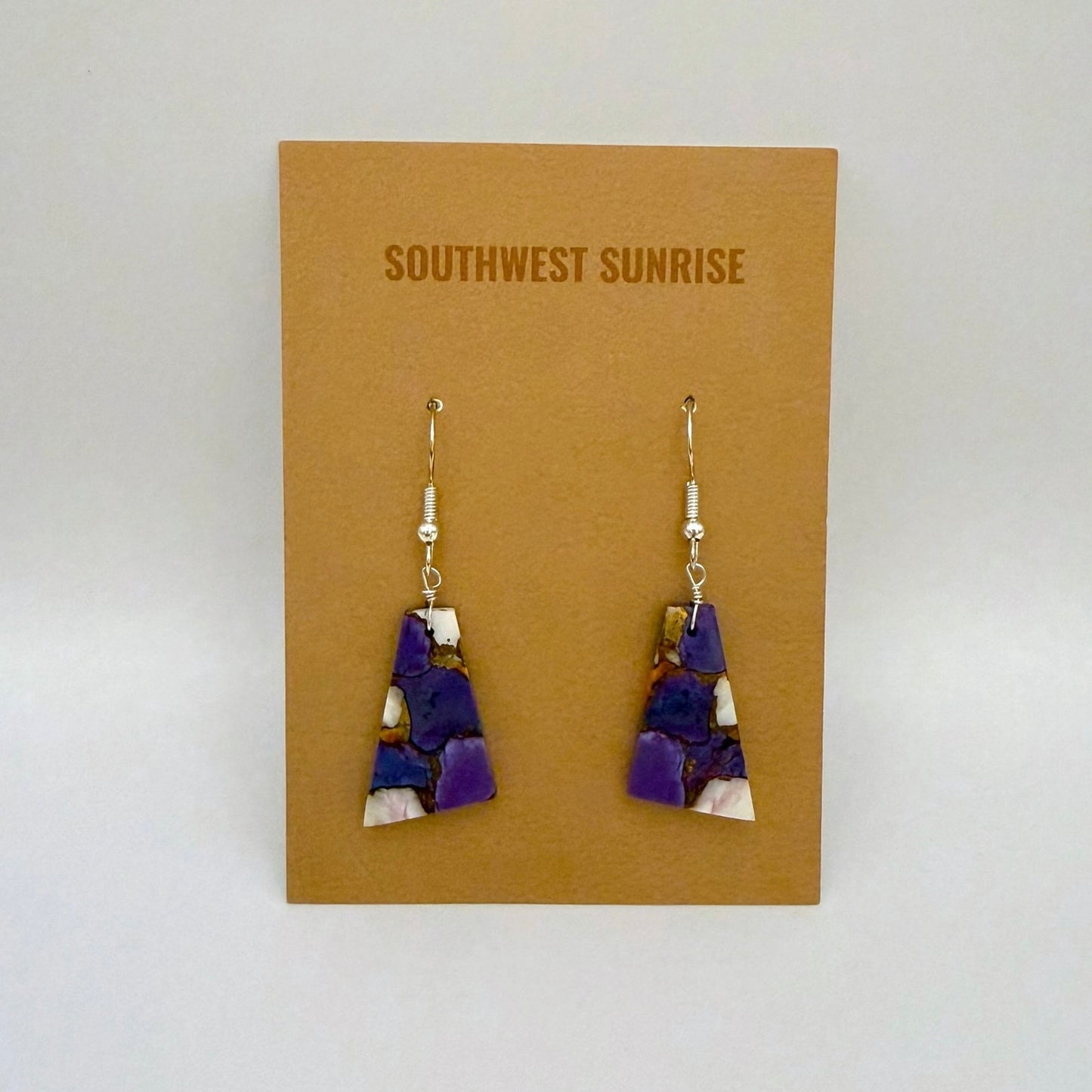Purple Spiny Slab Earrings