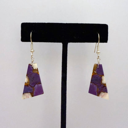 Purple Spiny Slab Earrings
