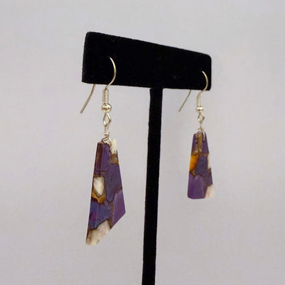 Purple Spiny Slab Earrings