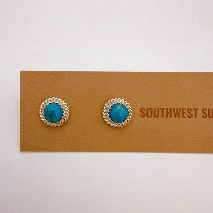 Turquoise Stud Earrings A