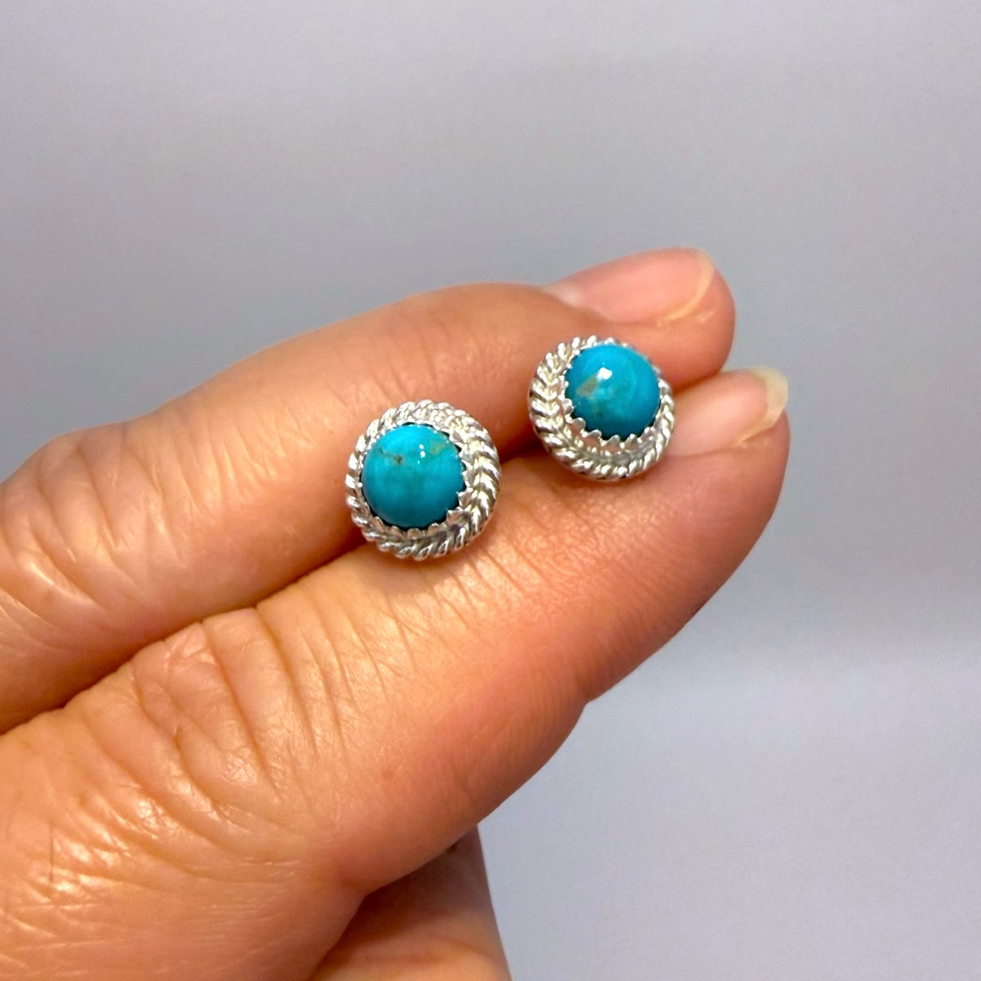 Turquoise Stud Earrings A