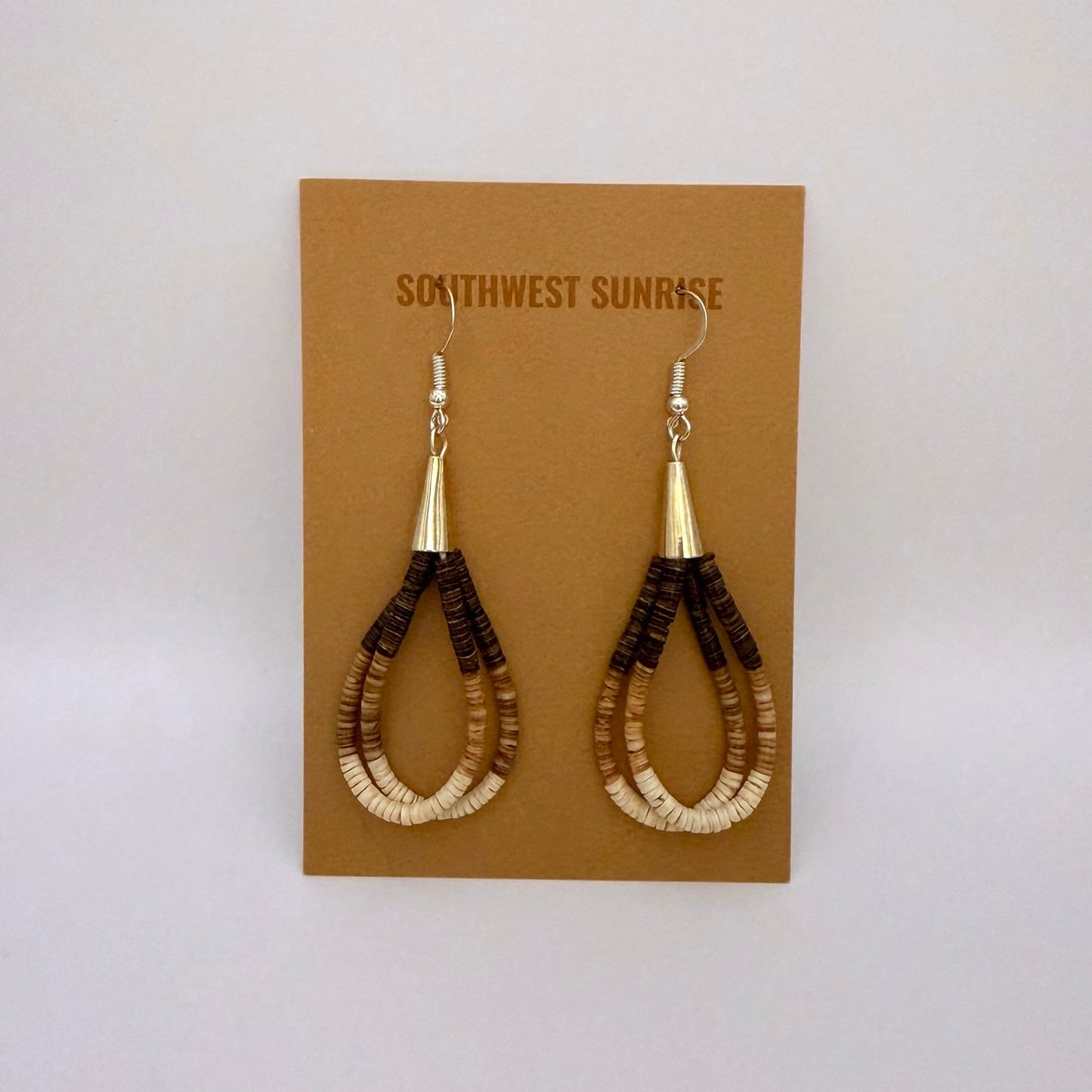 Two Strand Shell Heishi Earrings AA