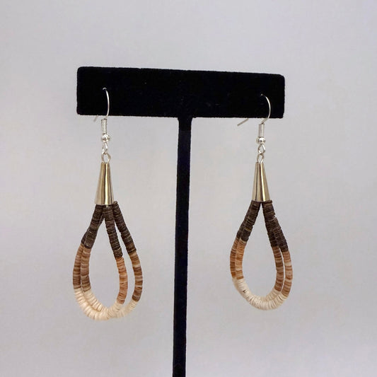 Two Strand Shell Heishi Earrings AA