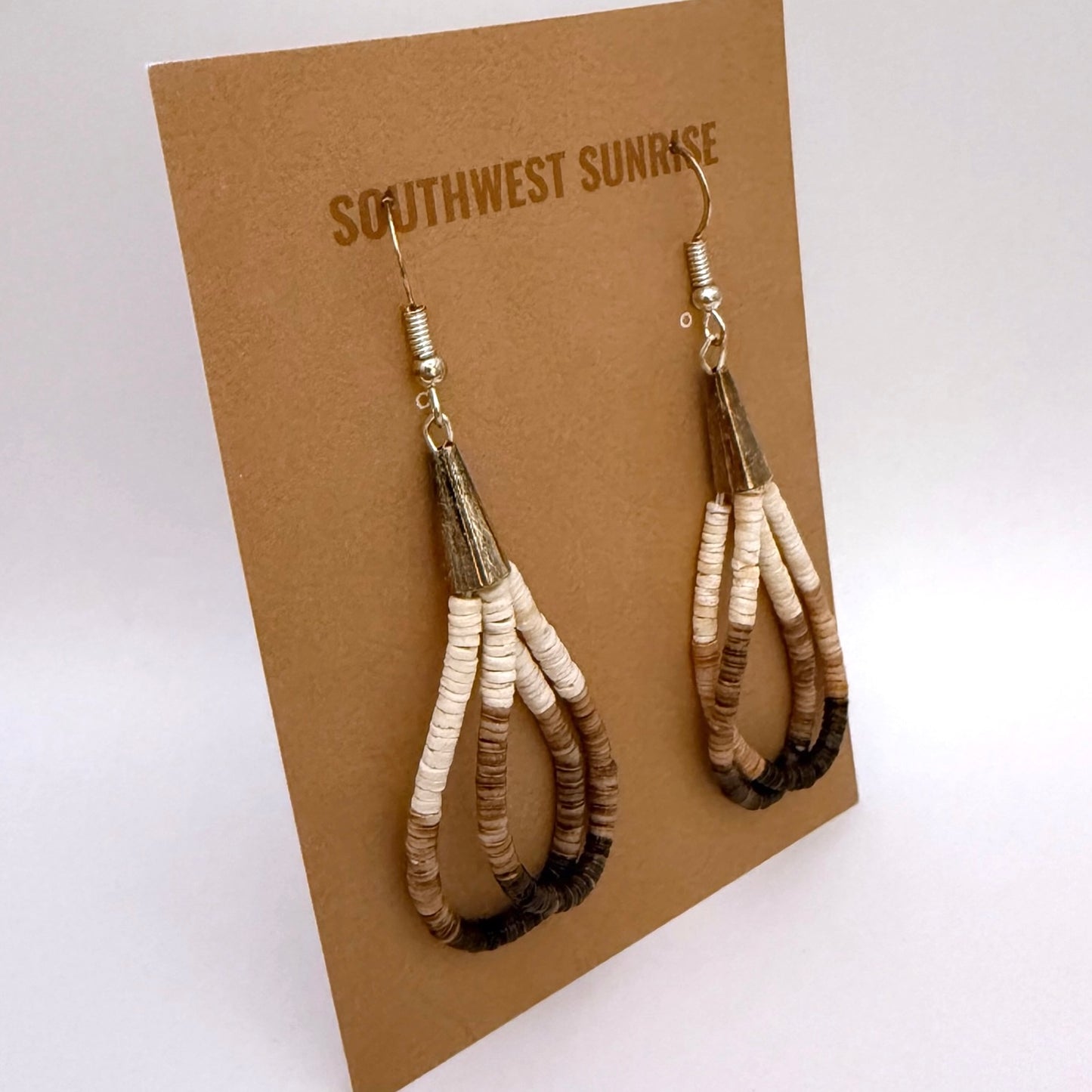 Two Strand Shell Heishi Earrings BB