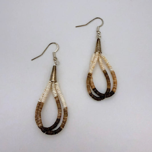 Two Strand Shell Heishi Earrings BB