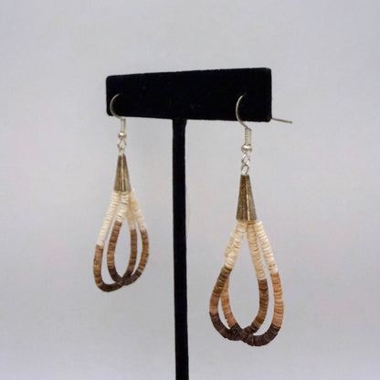 Two Strand Shell Heishi Earrings BB