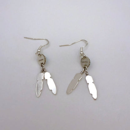 Turquoise Feather Earrings