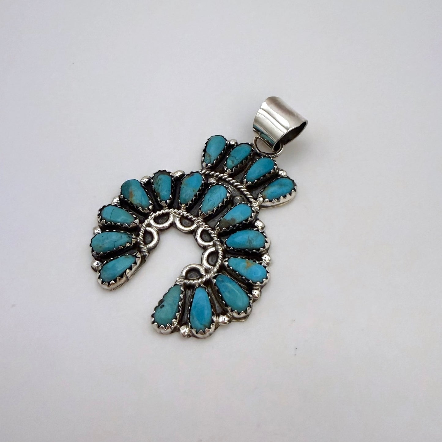 Turquoise Naja Pendant By Zeita Begay A