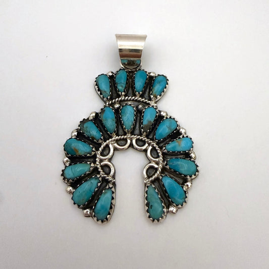 Turquoise Naja Pendant By Zeita Begay A