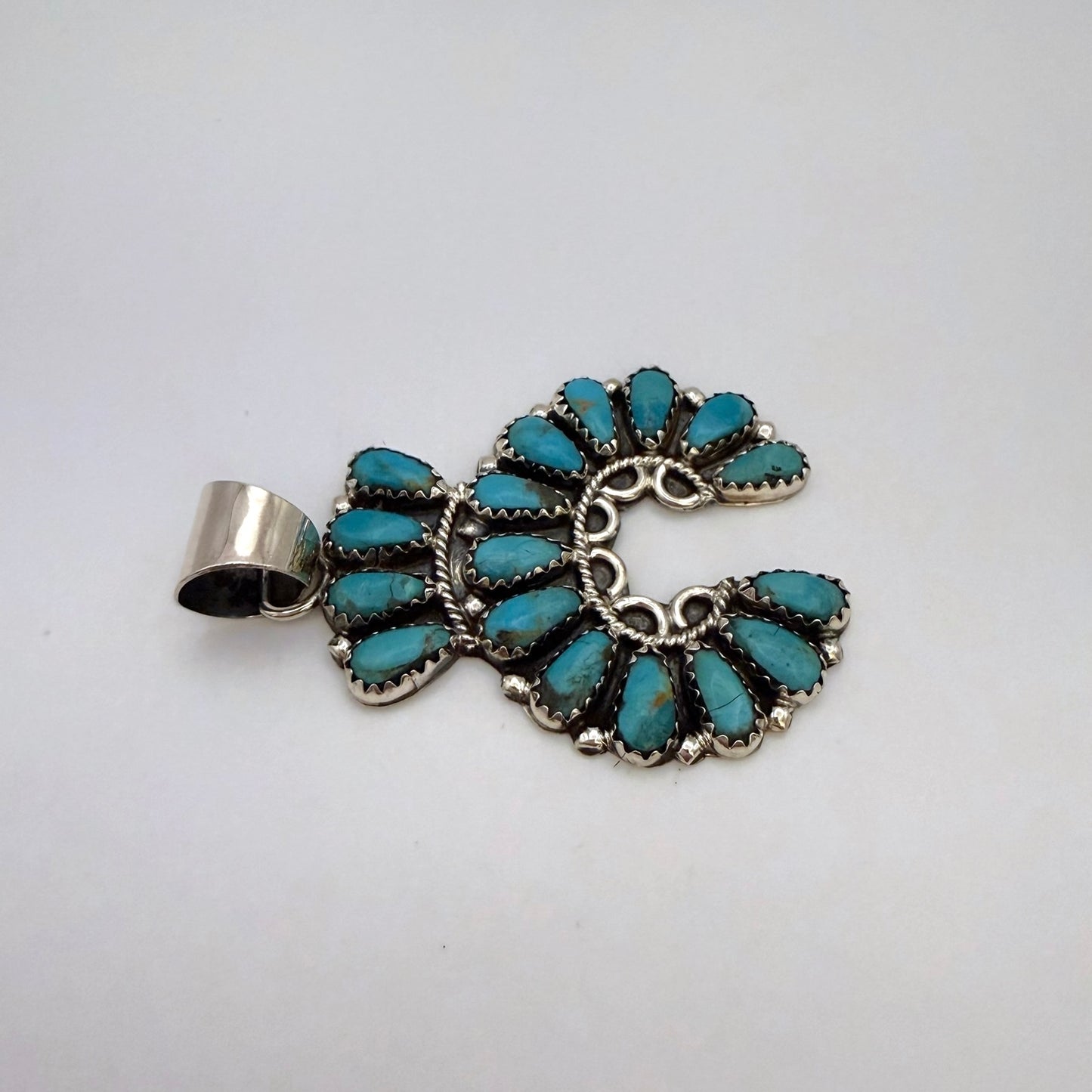 Turquoise Naja Pendant By Zeita Begay A