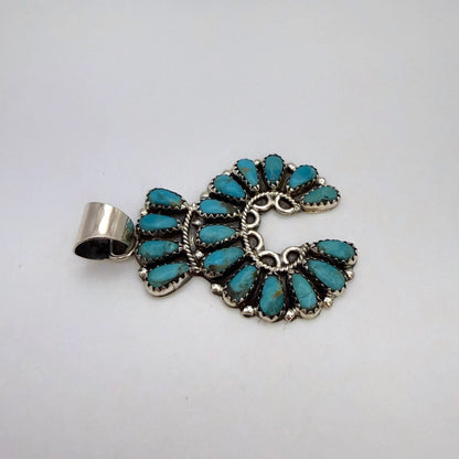Turquoise Naja Pendant By Zeita Begay A