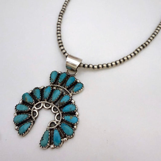 Turquoise Naja Pendant By Zeita Begay A
