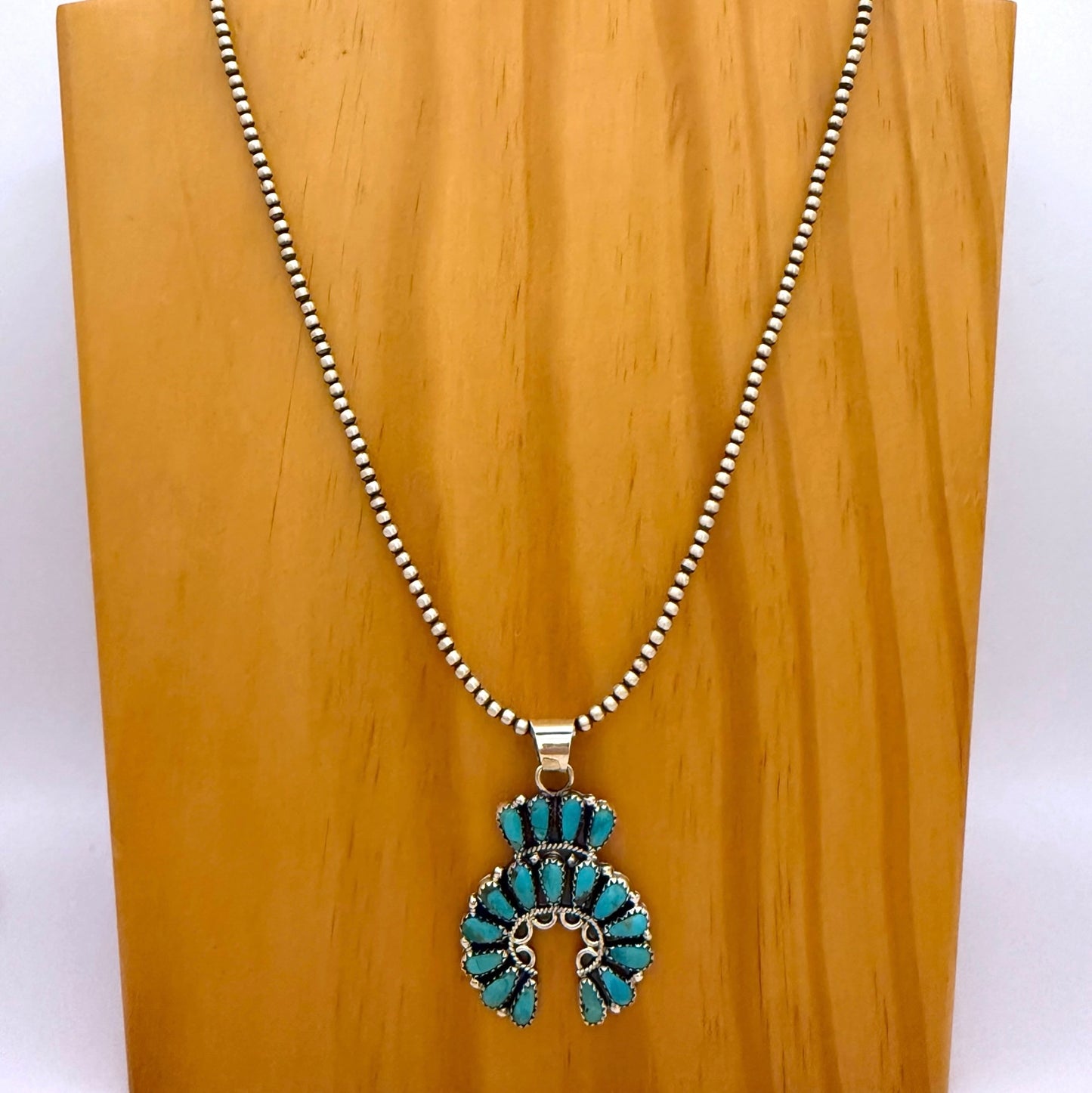 Turquoise Naja Pendant By Zeita Begay A