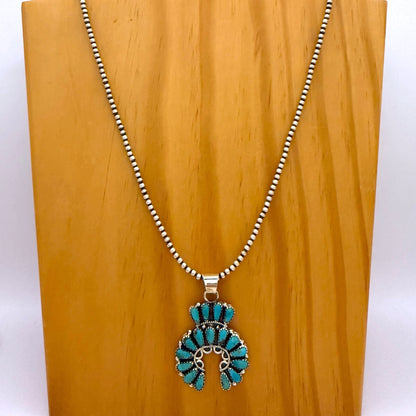 Turquoise Naja Pendant By Zeita Begay A