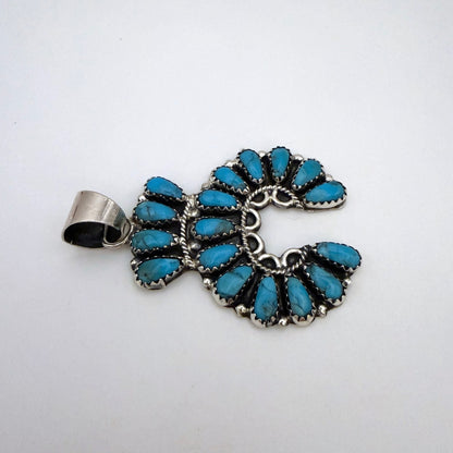 Turquoise Naja Pendant By Zeita Begay B