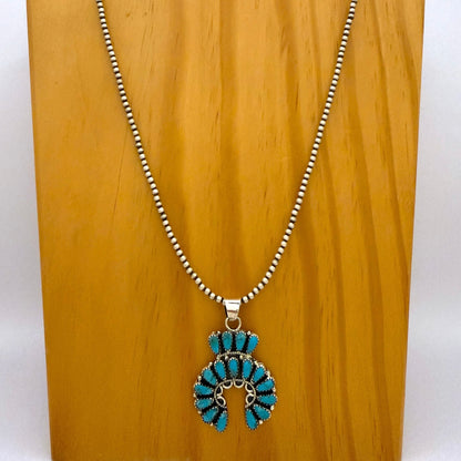 Turquoise Naja Pendant By Zeita Begay B
