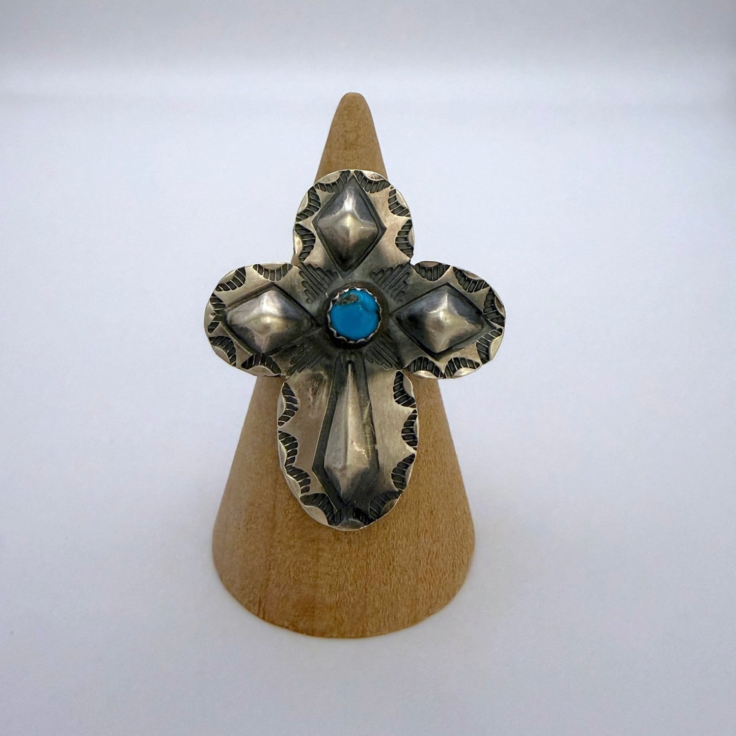 Turquoise Cross Ring Size 9