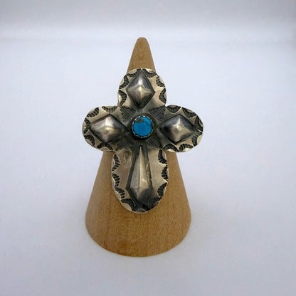 Turquoise Cross Ring Size 9